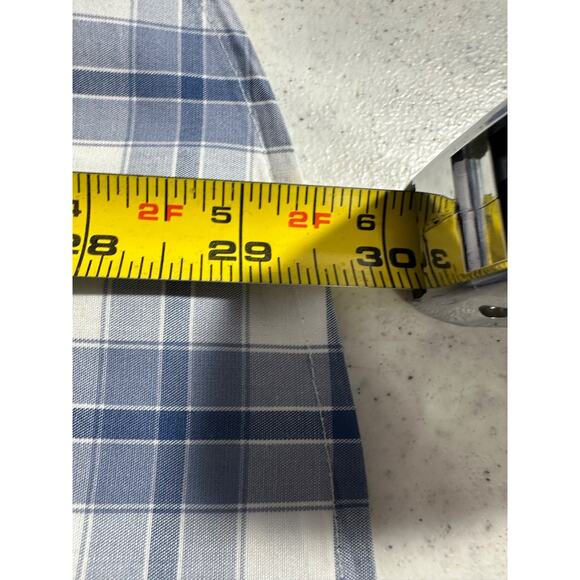 Vineyard Vines Shirt Mens L Blue Check Slim Fit Tucker Long Sleeve Cotton A20 - Picture 7 of 7